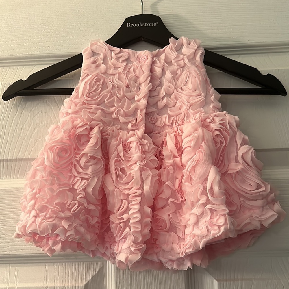 Cat & Jack Pink Rose Floral Formal Dress Special Occasion 3-6 months - Picture 3 of 3